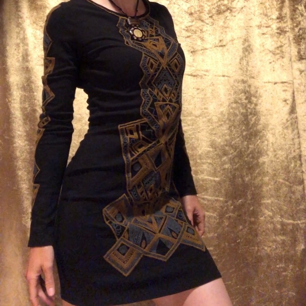 Free people Bohemian tribal print dress